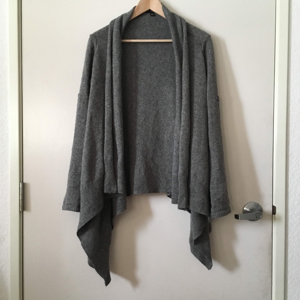 Ann Taylor Wool Blend Slouchy Shawl Cardigan